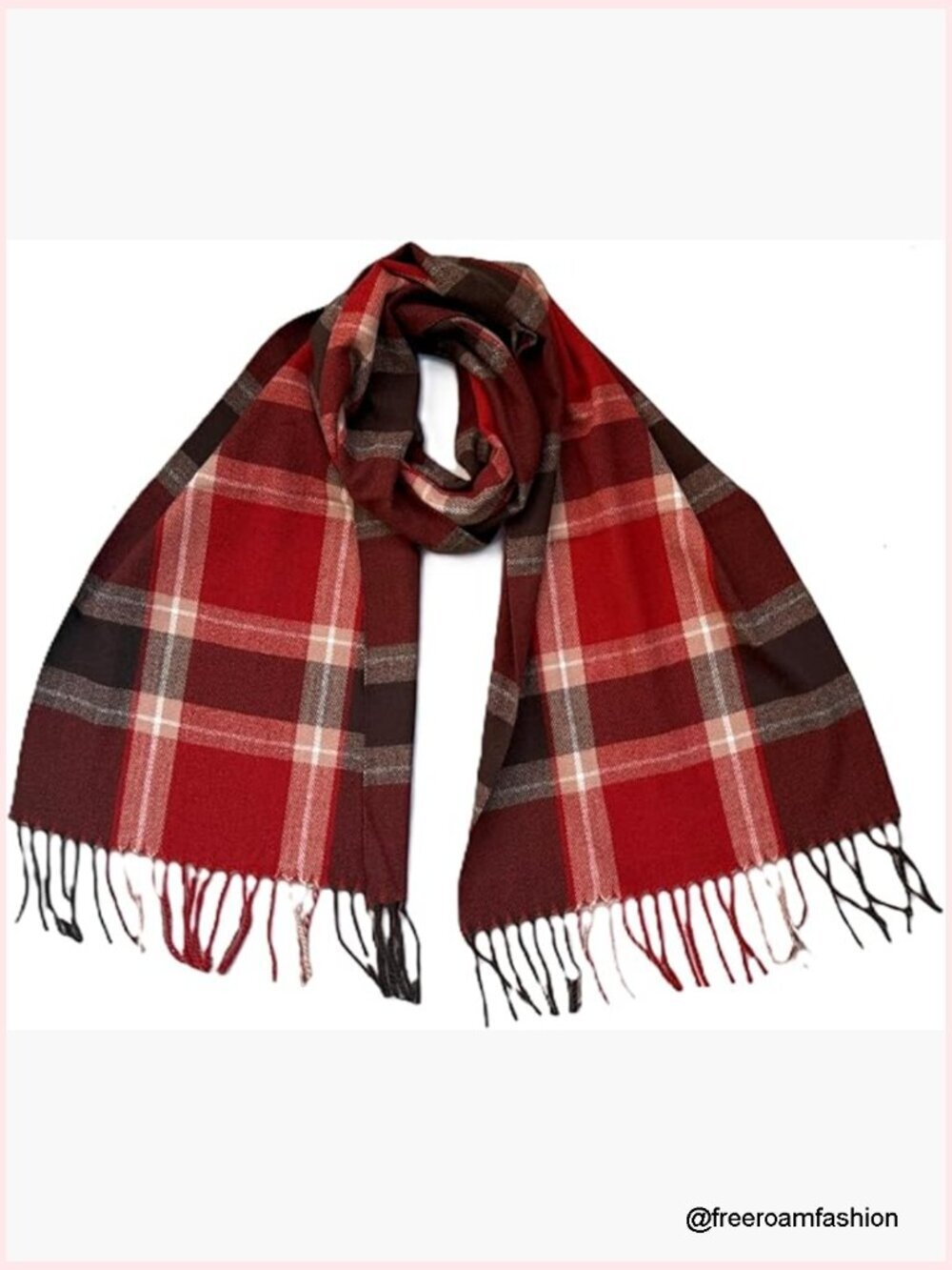 Cashmere-Like Plaid Scarf Wrap Shawl Winter Warm Cozy Long Classic Tartan